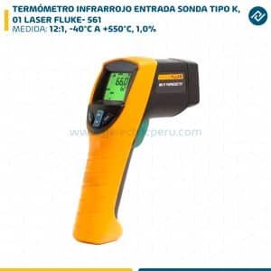 TERMÓMETRO INFRARROJO, 12:1, -40°C A +550°C, 1,0%, ENTRADA SONDA TIPO K, 01 LASER FLUKE- 561