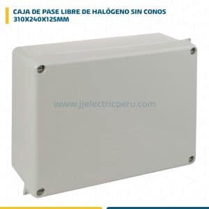 CAJA DE PASE LIBRE DE HALÓGENO SIN CONOS 310X240X125MM IP65 IK09 GRIS 887
