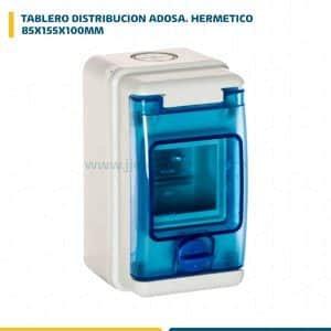 TABLERO DISTRIBUCIÓN ADOSA. HERMETICO LIBRE HALOG. 3 P IP65 IK08 85X155X100MM 1303