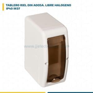 TABLERO RIEL DIN ADOSA. LIBRE HALOG. 2 POLOS PUERTA FUMÉ A/V IP40 IK07 8692SPF