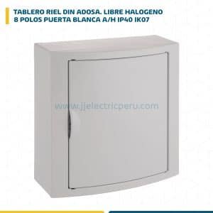 TABLERO RIEL DIN ADOSA. LIBRE HALOG. 8 POLOS PUERTA BLANCA A/H IP40 IK07 5109