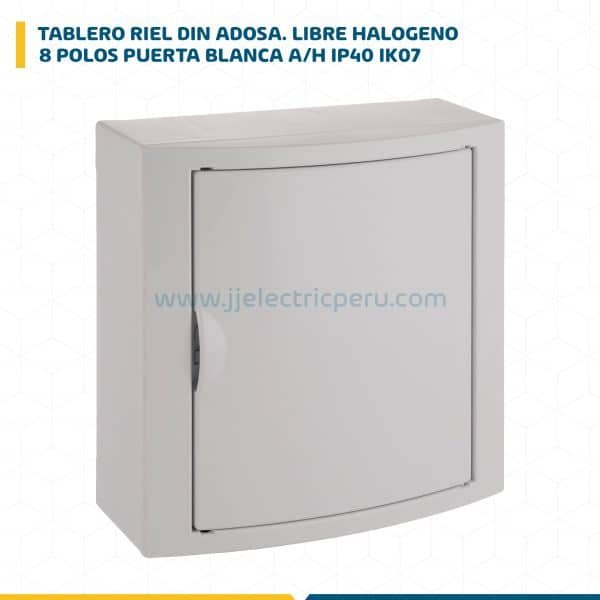 TABLERO RIEL DIN ADOSA. LIBRE HALOG. 8 POLOS PUERTA BLANCA A/H IP40 IK07 5109