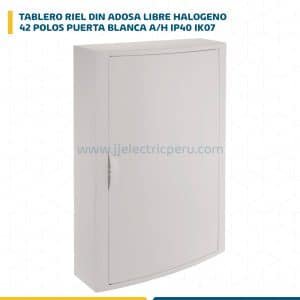 TABLERO RIEL DIN ADOSA. LIBRE HALOG. 42 POLOS PUERTA BLANCA A/H IP40 IK07 5261