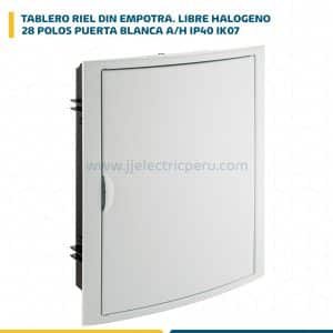 TABLERO RIEL DIN EMPOTRA. LIBRE HALOG. 28 POLOS PUERTA BLANCA A/H IP40 IK07 5250S