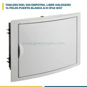 TABLERO RIEL DIN EMPOTRA. LIBRE HALOG. 14 POLOS PUERTA BLANCA A/H IP40 IK07 5012