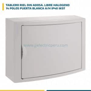 TABLERO RIEL DIN ADOSA. LIBRE HALOG. 14 POLOS PUERTA BLANCA A/H IP40 IK07 (5021FLJ) 5021