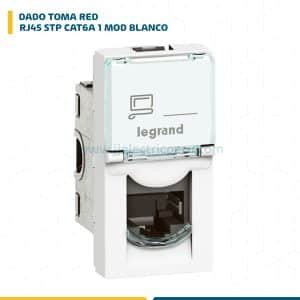 DADO TOMA RED RJ45 STP CAT6A 1 MOD BLANCO MOSAIC 76573 LEGRAND