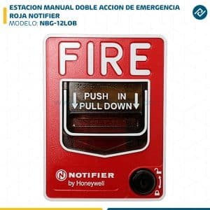 ESTACION MANUAL DOBLE ACCION DE EMERGENCIA ROJA NBG-12LOB NOTIFIER