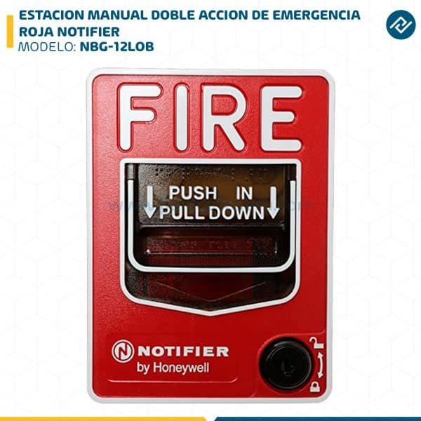 ESTACION MANUAL DOBLE ACCION DE EMERGENCIA ROJA NBG-12LOB NOTIFIER