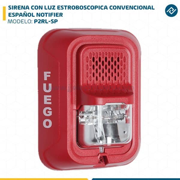 SIRENA CON LUZ ESTROBOSCOPICA CONVENCIONAL ESPAÑOL P2RL-SP NOTIFIER