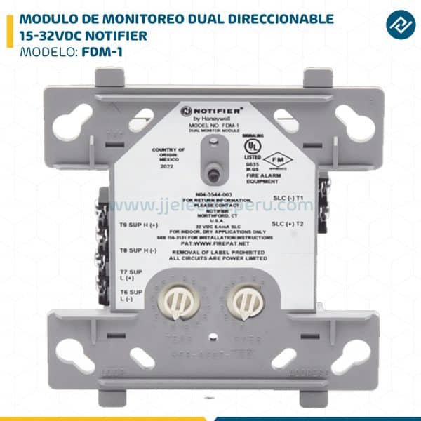 MODULO DE MONITOREO DUAL DIRECCIONABLE 15-32VDC FDM-1 NOTIFIER