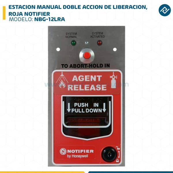 ESTACION MANUAL DOBLE ACCION DE LIBERACION, ROJA NBG-12LRA NOTIFIER