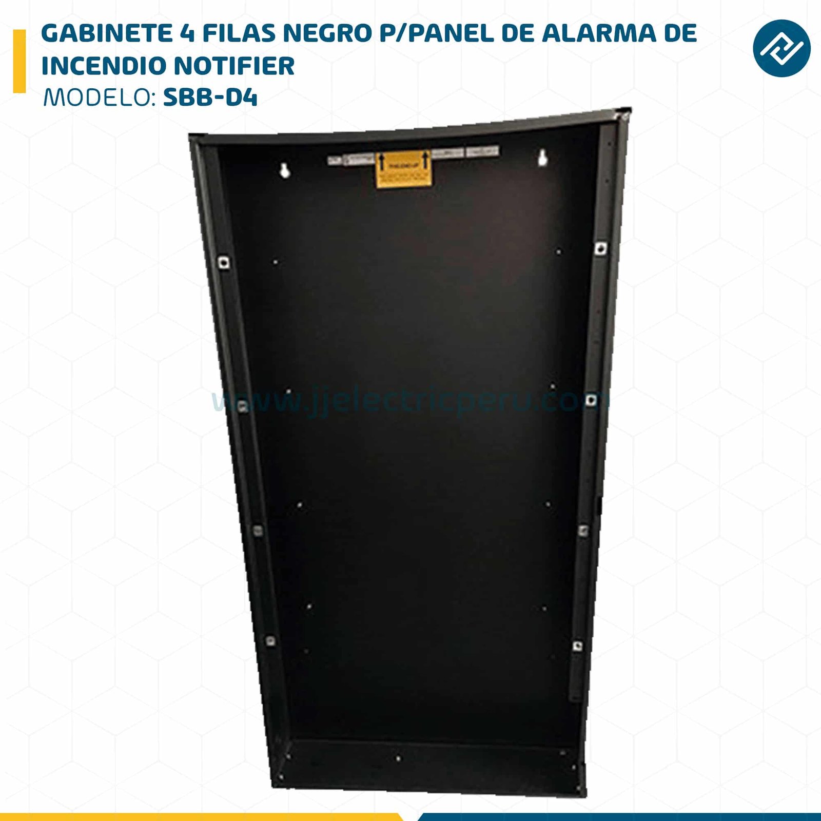 GABINETE 4 FILAS NEGRO P/PANEL DE ALARMA DE INCENDIO SBB-D4 NOTIFIER