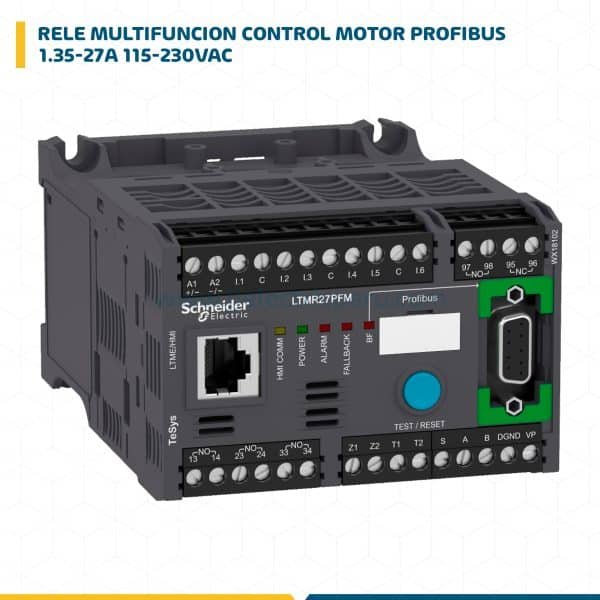 RELE MULTIFUNCION CONTROL MOTOR PROFIBUS 1.35-27A 115-230VAC TESYS LTMR27PFM SCHNEIDER ELECTRIC