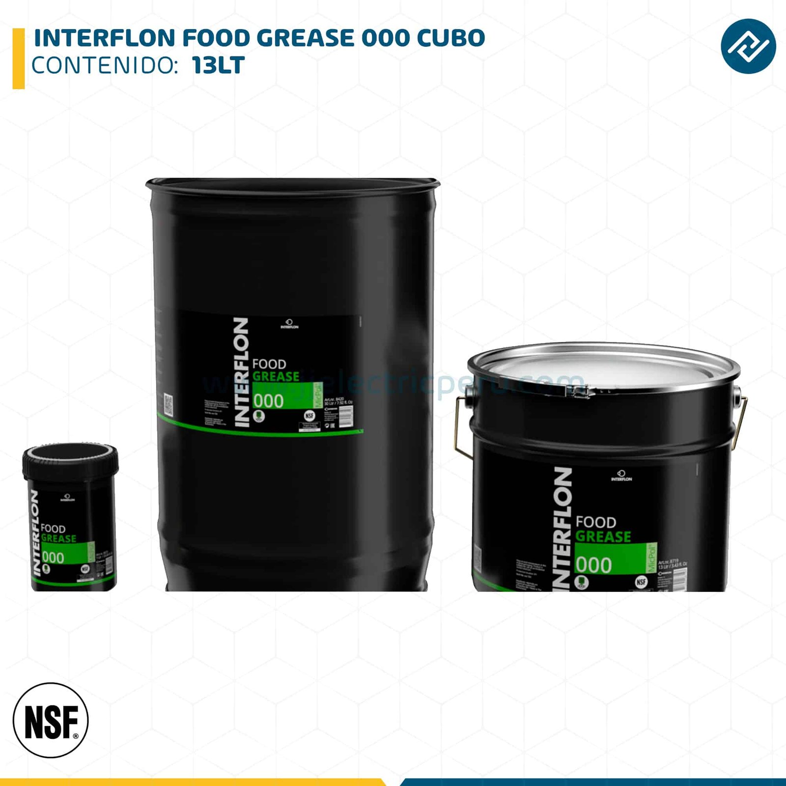 INTERFLON FOOD GREASE 000 (13 LT) CUBO