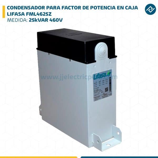 CONDENSADOR PARA FACTOR DE POTENCIA EN CAJA 25kVAR 460V LIFASA FML4625Z