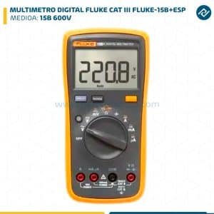 MULTIMETRO DIGITAL FLUKE 15B 600V CAT III FLUKE-15B+ESP