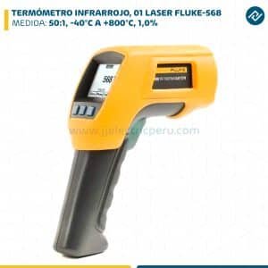 TERMÓMETRO INFRARROJO, 50:1, -40°C A +800°C, 1,0%, 01 LASER FLUKE-568