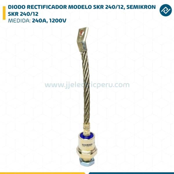 DIODO RECTIFICADOR MODELO SKR 240/12, 240A, 1200V SEMIKRON SKR 240/12