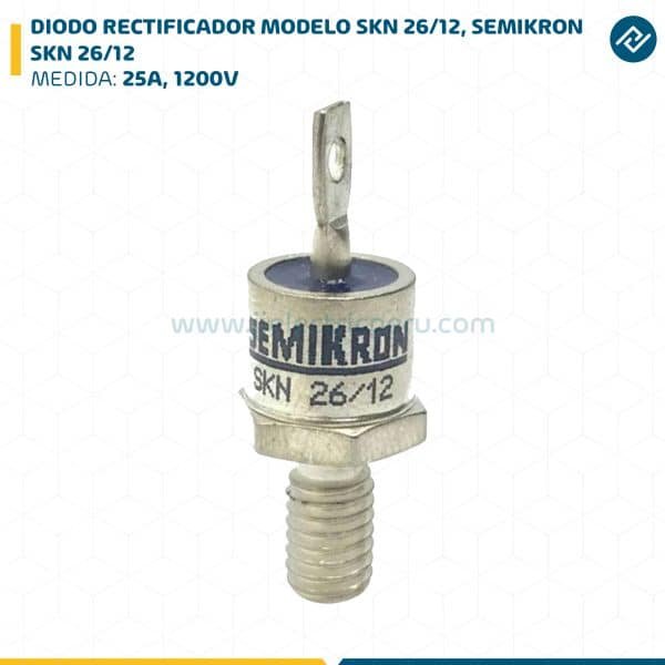 DIODO RECTIFICADOR MODELO SKN 26/12, 25A, 1200V SEMIKRON SKN 26/12