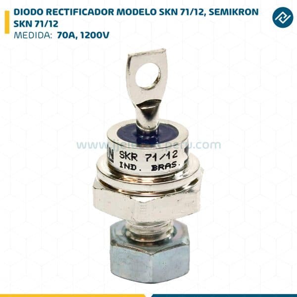 DIODO RECTIFICADOR MODELO SKN 71/12, 70A, 1200V SEMIKRON SKN 71/12