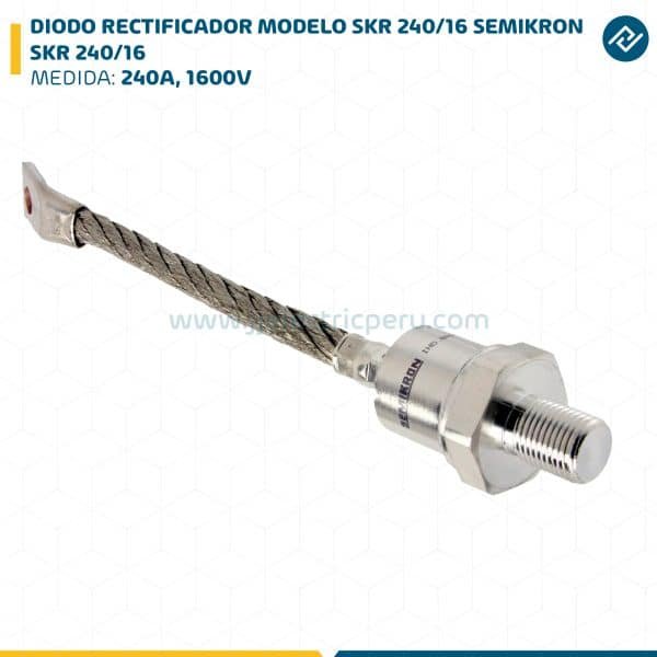 DIODO RECTIFICADOR MODELO SKR 240/16, 240A, 1600V SEMIKRON SKR 240/16