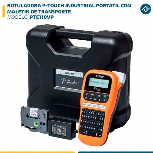 ROTULADORA P-TOUCH INDUSTRIAL PORTATIL CON MALETIN DE TRANSPORTE