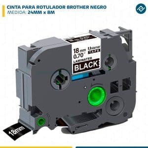 CINTA PARA ROTULADOR BROTHER 24MM x 8M NEGRO