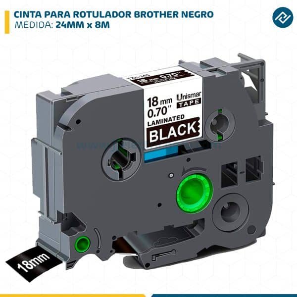 CINTA PARA ROTULADOR BROTHER 24MM x 8M NEGRO