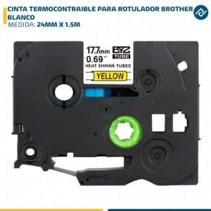 CINTA TERMOCONTRAIBLE PARA ROTULADOR BROTHER 24MM X 1.5M BLANCO
