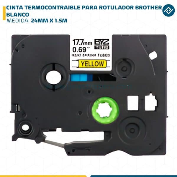 CINTA TERMOCONTRAIBLE PARA ROTULADOR BROTHER 24MM X 1.5M BLANCO