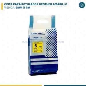CINTA PARA ROTULADOR BROTHER 6MM X 8M AMARILLO