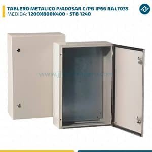 TABLERO METALICO P/ADOSAR DE 1200X800X400 MM C/PB IP66 RAL7035