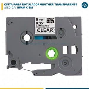 CINTA PARA ROTULADOR BROTHER 18MM X 8M TRANSPARENTE