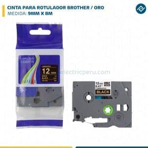 CINTA PARA ROTULADOR BROTHER 9MM X 8M ORO