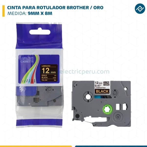 CINTA PARA ROTULADOR BROTHER 9MM X 8M ORO