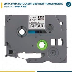 CINTA PARA ROTULADOR BROTHER 12MM X 8M TRANSPARENTE
