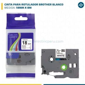CINTA PARA ROTULADOR BROTHER 18MM X 8M BLANCO