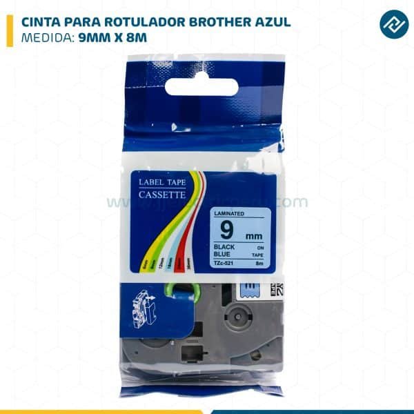 CINTA PARA ROTULADOR BROTHER 9MM X 8M AZUL