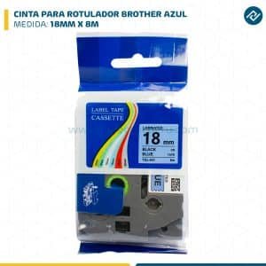 CINTA PARA ROTULADOR BROTHER 18MM X 8M AZUL