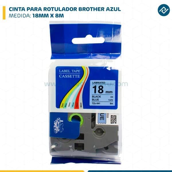 CINTA PARA ROTULADOR BROTHER 18MM X 8M AZUL