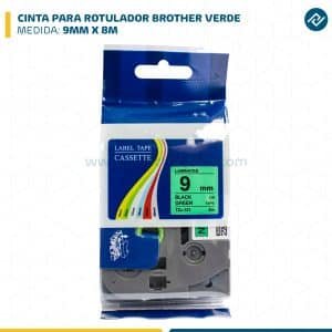 CINTA PARA ROTULADOR BROTHER 9MM X 8M VERDE
