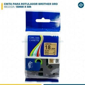 CINTA PARA ROTULADOR BROTHER 18MM X 8M ORO