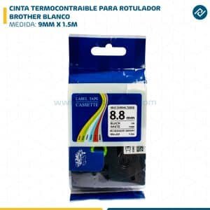 CINTA TERMOCONTRAIBLE PARA ROTULADOR BROTHER 9MM X 1.5M BLANCO