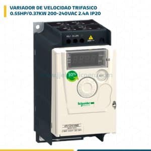 VARIADOR DE VELOCIDAD TRIF.0.55HP/0.37KW 200-240VAC 2.4A IP20 ATV12H037M3