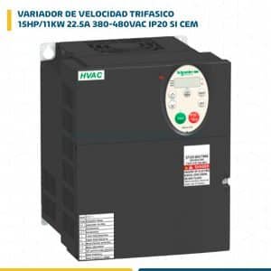 VARIADOR DE VELOCIDAD TRIF.15HP/11KW 22.5A 380-480VAC IP20 SI CEM ATV212HD11N4