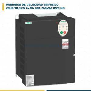 VARIADOR DE VELOCIDAD TRIF.25HP/18,5KW 74.8A 200-240VAC IP20 NO ATV212HD18M3X