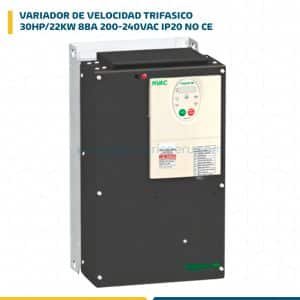 VARIADOR DE VELOCIDAD TRIF.30HP/22KW 88A 200-240VAC IP20 NO CE ATV212HD22M3X