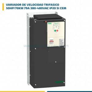 VARIADOR DE VELOCIDAD TRIF.50HP/70KW 79A 380-480VAC IP20 SI CEM ATV212HD37N4