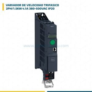 VARIADOR DE VELOCIDAD TRIF.2PH/1.5KW 4.1A 380-500VAC IP20 BOOK CONTROL VARIA ATV320U15N4B